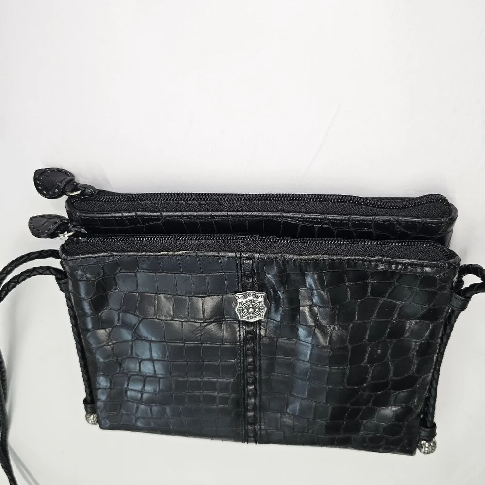 Brighton Croc Embossed Small Crossbody